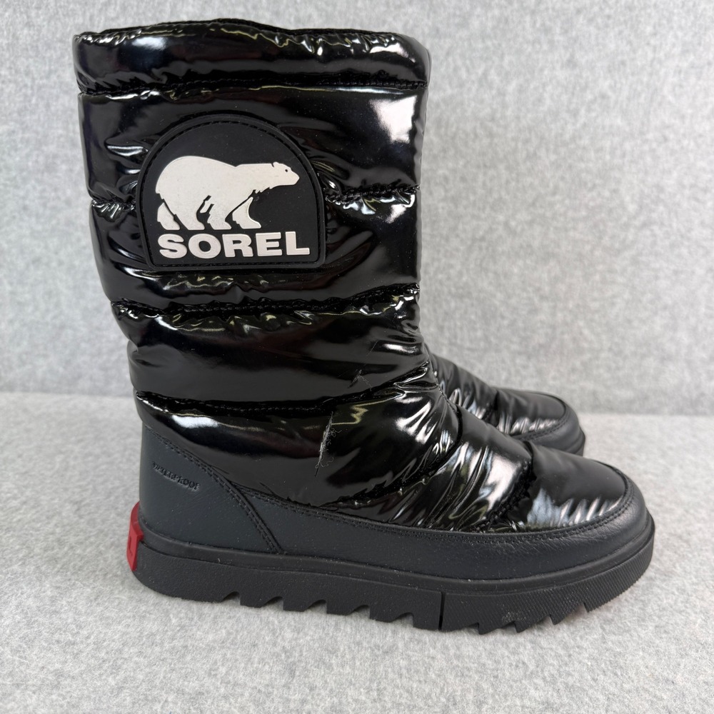 Sorel Joan of Arctic Next Lite Puffy Black Waterproof Boots NL3927-010 Womens 6